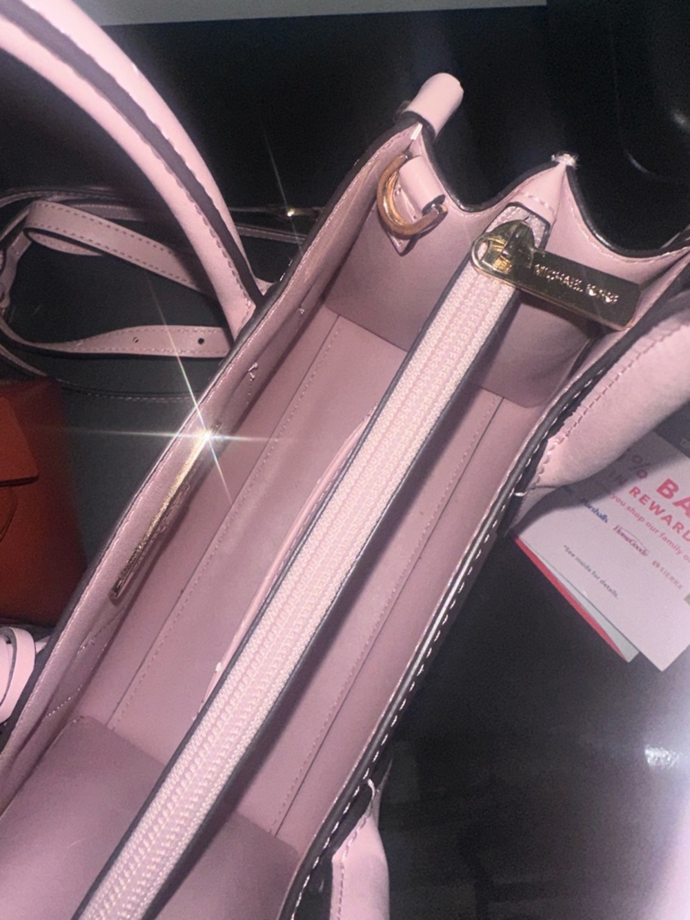 Michael Kors Blush Pink Satchel with Gold Accents NEED GONE ASAP - Picture 3 of 5